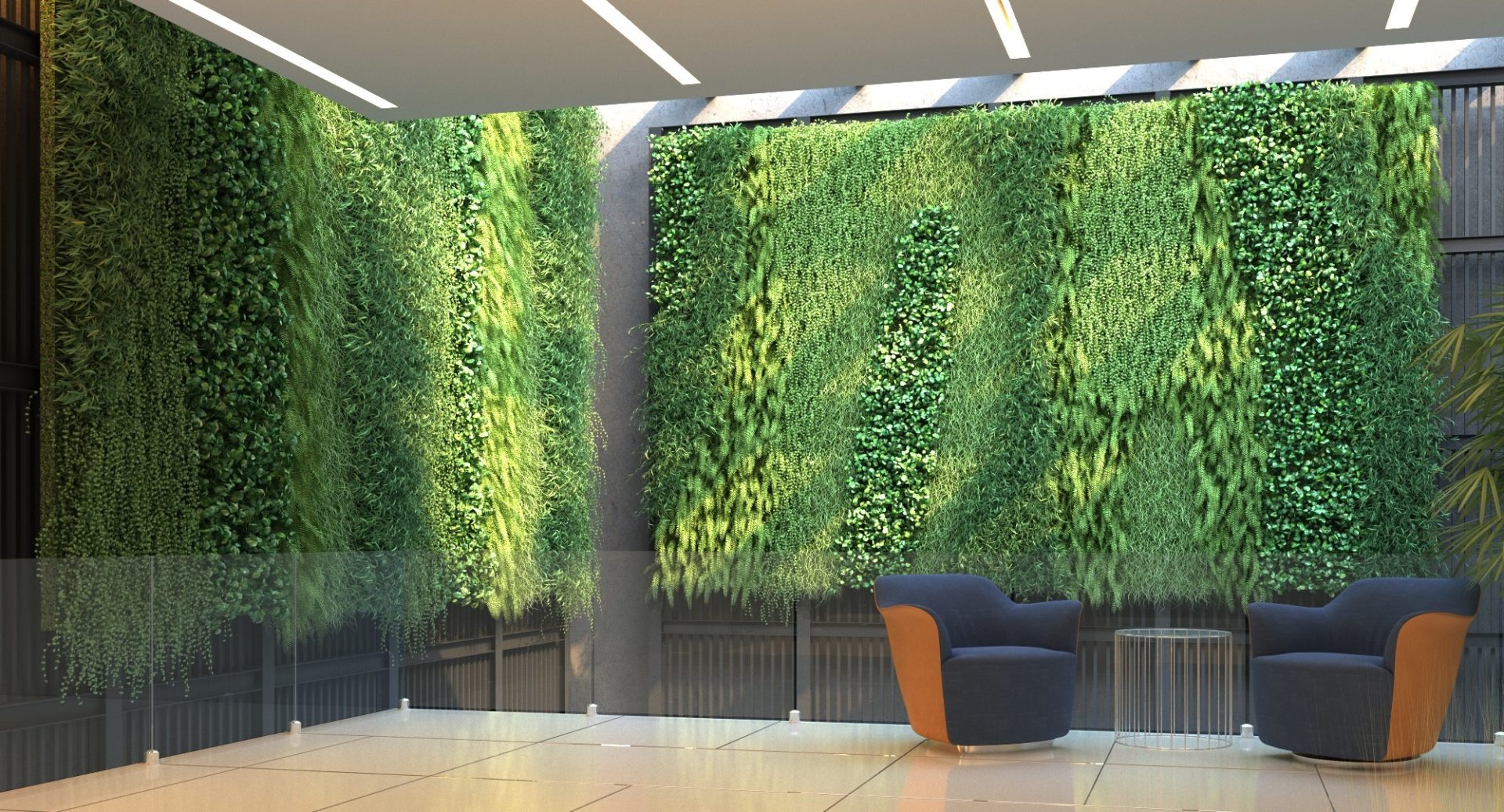 Вертикальное озеленение в офисе